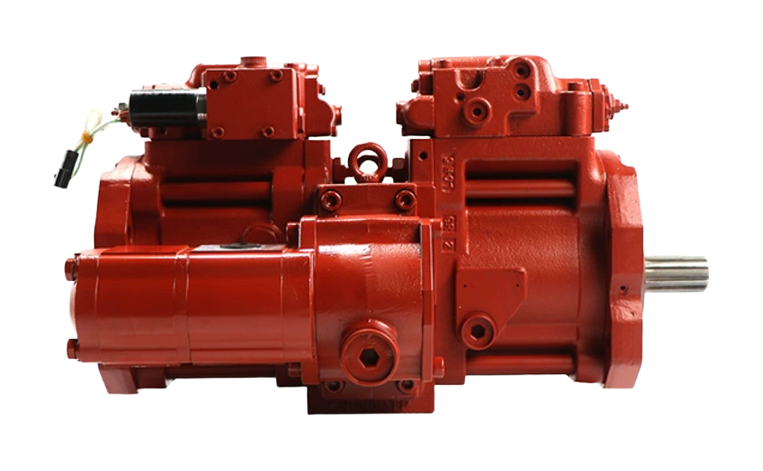 Hydraulic pump assembly for Hyundai R150-7/9 wheeled excavators: K5V80DTP-9N61-12T (PTO with brake pump)