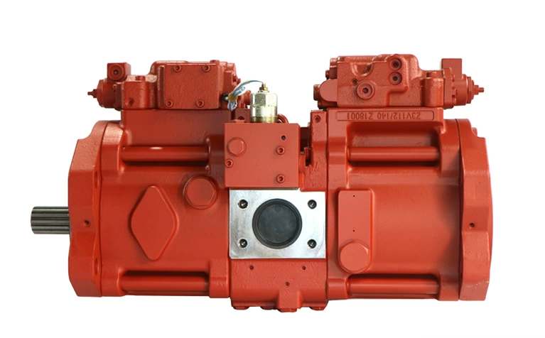 Daewoo DH258-5-7 (Rear-facing) Hydraulic Pump Assembly K3V112DTP-HNOV-14T(PTO) (Small Port)