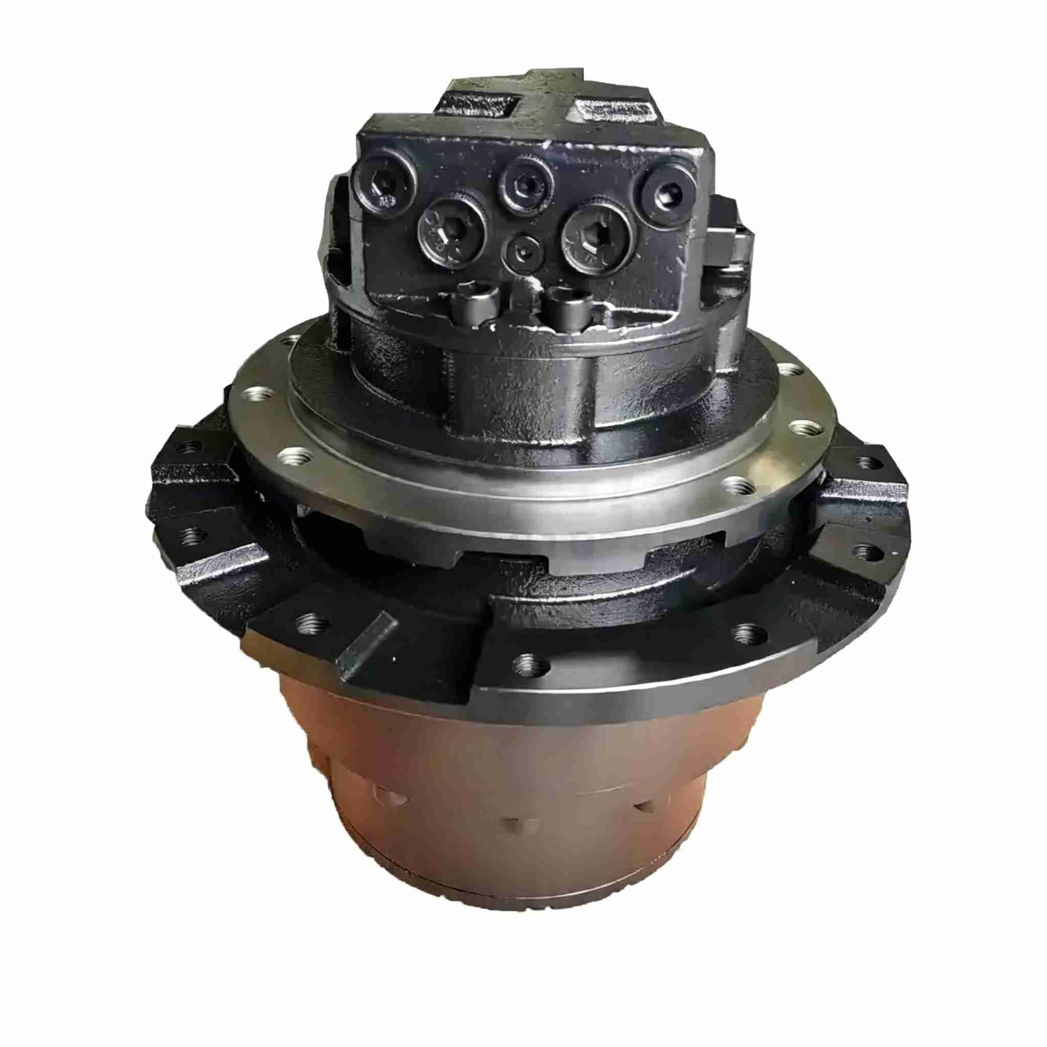 Hitachi ZAX70 excavator hydraulic travel motor, gearbox, travel gear set, travel reduction gearbox, and travel assembly.