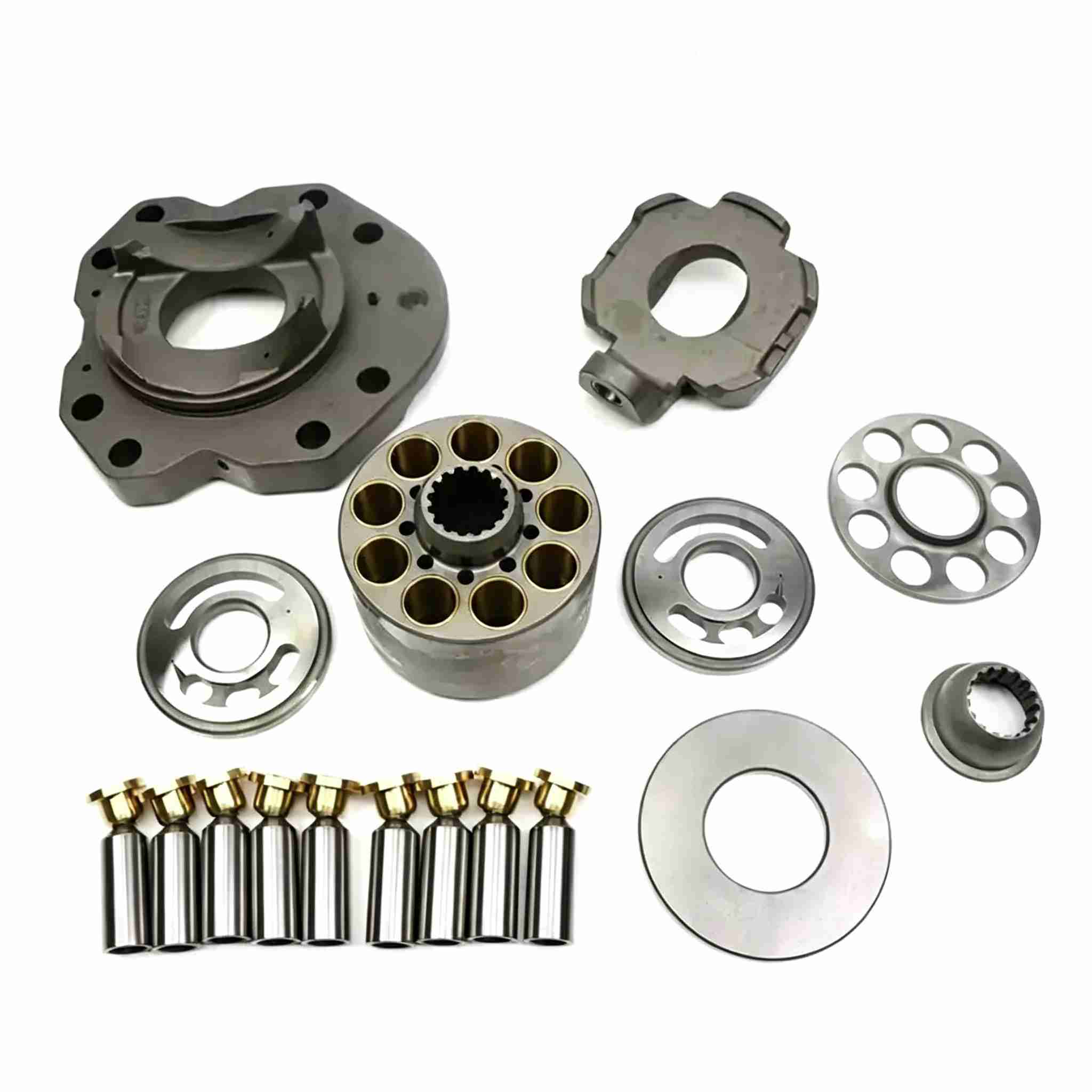Excavator Volvo EC360 380 hydraulic pump components, pump body, flat nine-hole column copper head swashplate K3V180