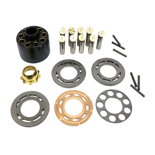 Excavator parts hydraulic pump components, pump body, flat nine-hole plunger, copper head, swashplate, distributor plate, plunger PV2223