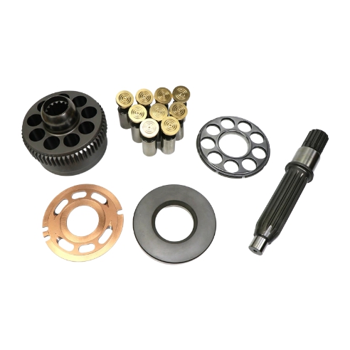 Excavator parts, hydraulic pump components, pump body, flat nine-hole column, copper head, swashplate, variable displacement piston, Kawasaki M5X180