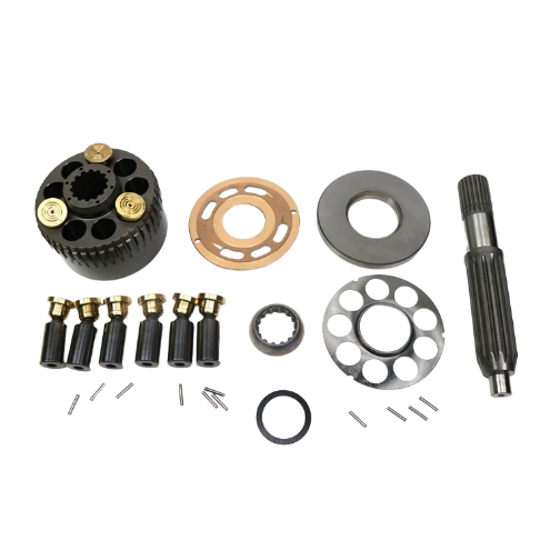 Excavator parts, hydraulic pump components, pump body, flat nine-hole column, copper head, swashplate, variable displacement piston, Kawasaki M2X120