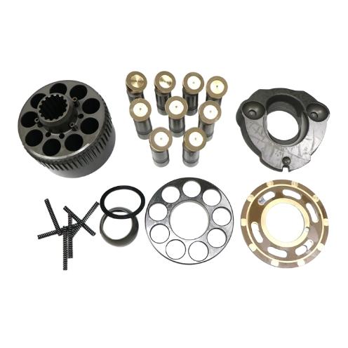Excavator parts Kobelco SK200-6E hydraulic pump (disassembled parts), pump body, flat nine-hole column copper head, swashplate, distributor plate.