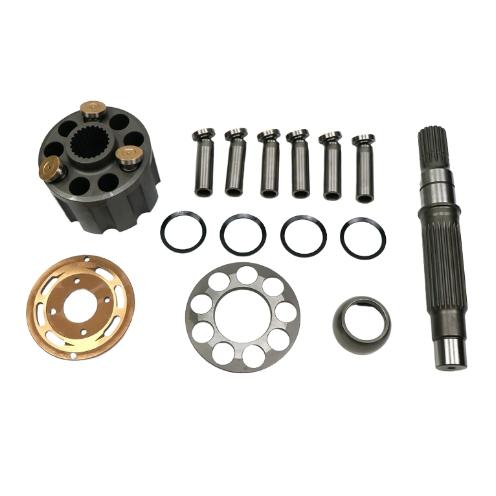 Hitachi ZAX120-6 hydraulic pump for excavators: Pump body, flat nine-hole column copper head, swashplate, distributor plate, flow distribution.
