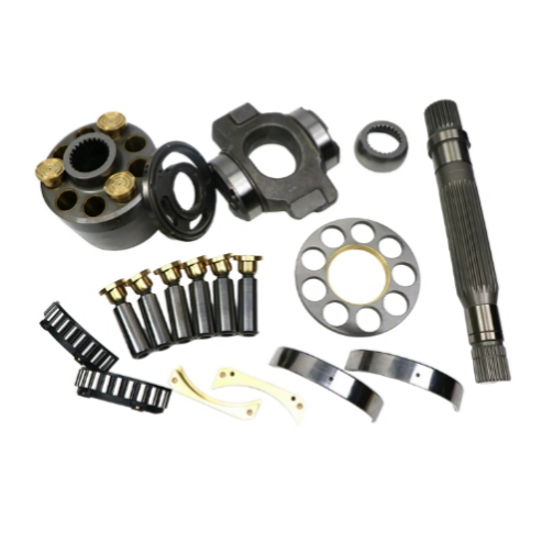Excavator parts: Rexroth A11V190 hydraulic pump (disassembled parts), pump body, flat nine-hole plunger, swing drive shaft.