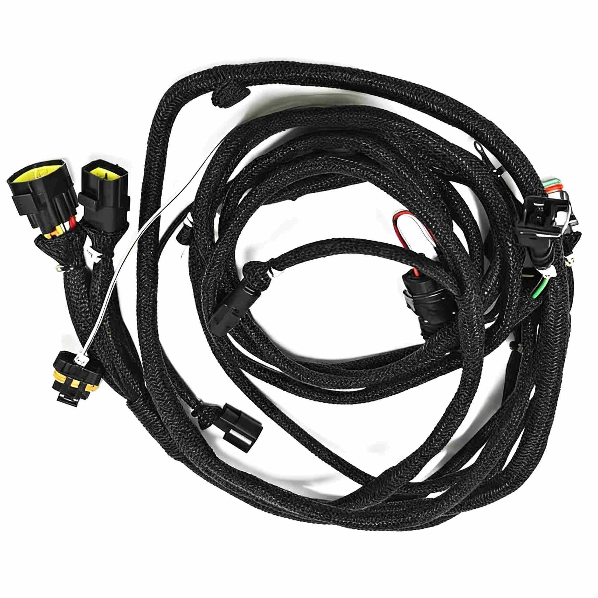 Hyundai R225-9T excavator electrical system connection wires, main harness, engine power cable connection harness